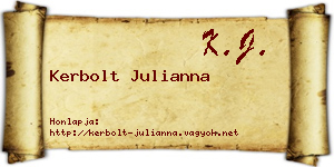 Kerbolt Julianna névjegykártya